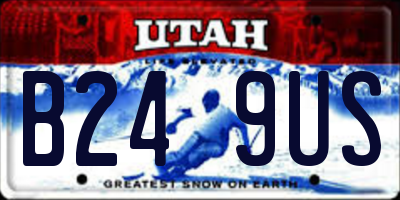 UT license plate B249US
