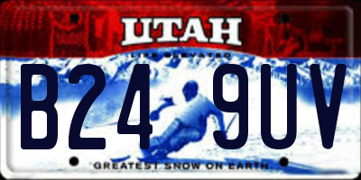 UT license plate B249UV
