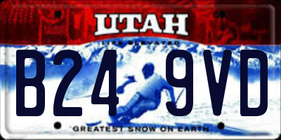 UT license plate B249VD