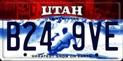 UT license plate B249VE
