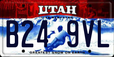 UT license plate B249VL
