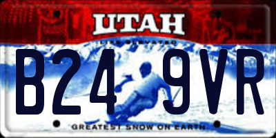 UT license plate B249VR