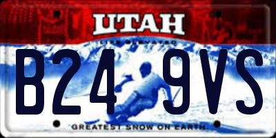 UT license plate B249VS