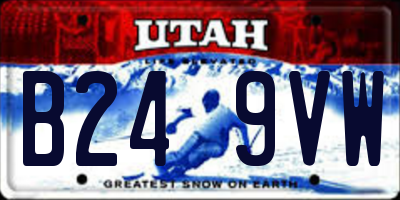 UT license plate B249VW