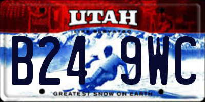 UT license plate B249WC
