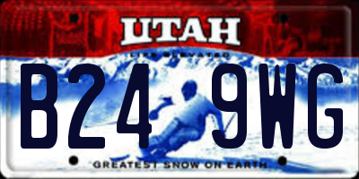 UT license plate B249WG
