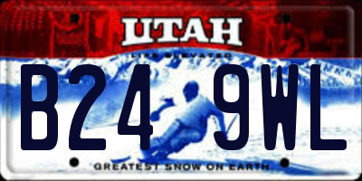 UT license plate B249WL