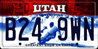 UT license plate B249WN