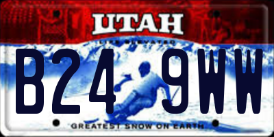 UT license plate B249WW