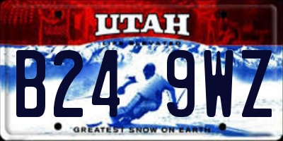 UT license plate B249WZ