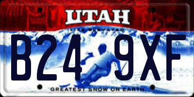 UT license plate B249XF