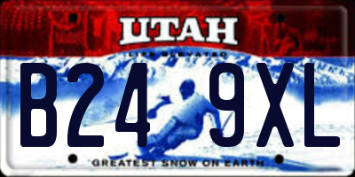 UT license plate B249XL