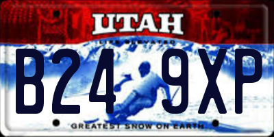 UT license plate B249XP