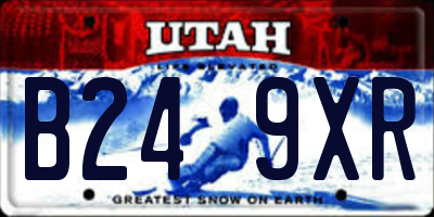 UT license plate B249XR