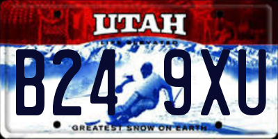 UT license plate B249XU