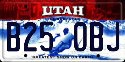UT license plate B250BJ