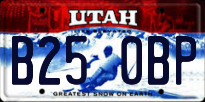 UT license plate B250BP