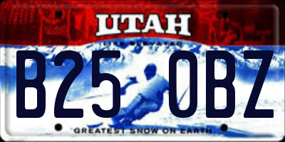 UT license plate B250BZ