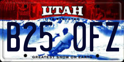 UT license plate B250FZ