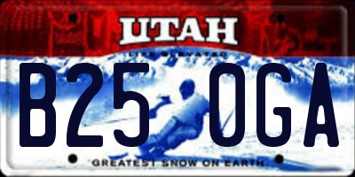 UT license plate B250GA