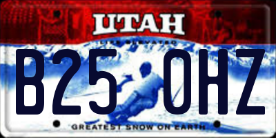 UT license plate B250HZ