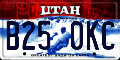 UT license plate B250KC