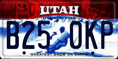UT license plate B250KP