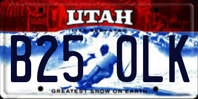 UT license plate B250LK
