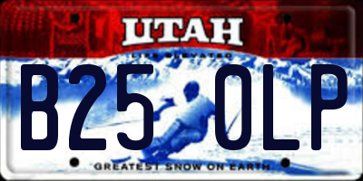 UT license plate B250LP