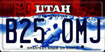 UT license plate B250MJ