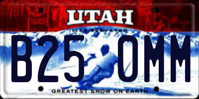 UT license plate B250MM
