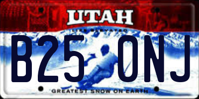 UT license plate B250NJ