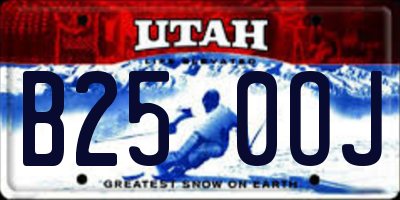 UT license plate B250OJ