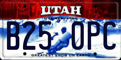 UT license plate B250PC