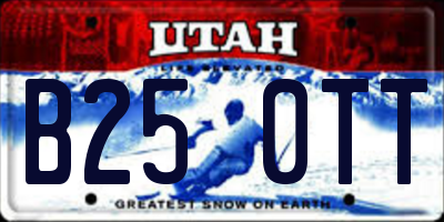 UT license plate B250TT