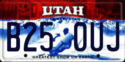 UT license plate B250UJ