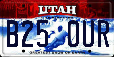 UT license plate B250UR