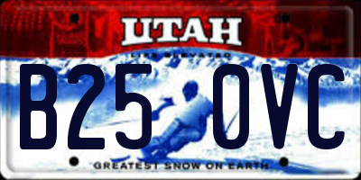 UT license plate B250VC