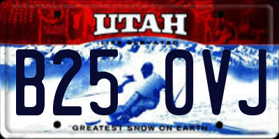 UT license plate B250VJ