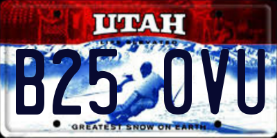 UT license plate B250VU