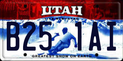 UT license plate B251AI