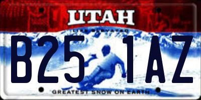 UT license plate B251AZ