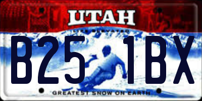 UT license plate B251BX