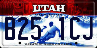 UT license plate B251CJ