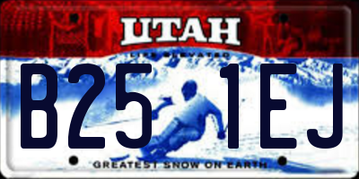 UT license plate B251EJ