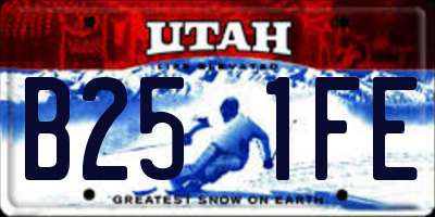 UT license plate B251FE