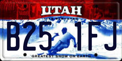 UT license plate B251FJ