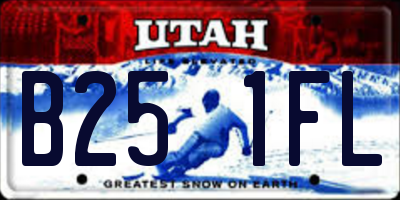 UT license plate B251FL