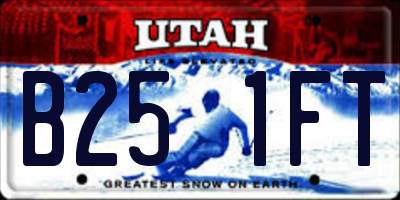 UT license plate B251FT