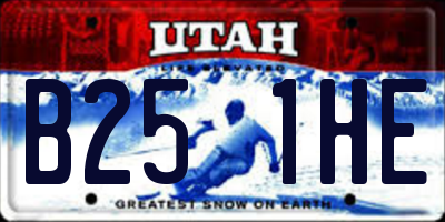 UT license plate B251HE